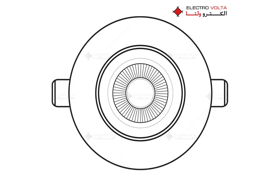 چراغ دانلایت COB باتیس 2 چراغ دانلایت COB باتیس