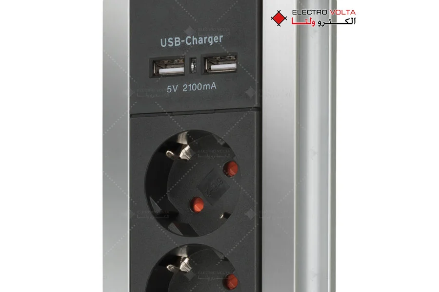 سیم رابط 6 خانه + 2 پورت USB پریمیوم آلولاین برننشتول