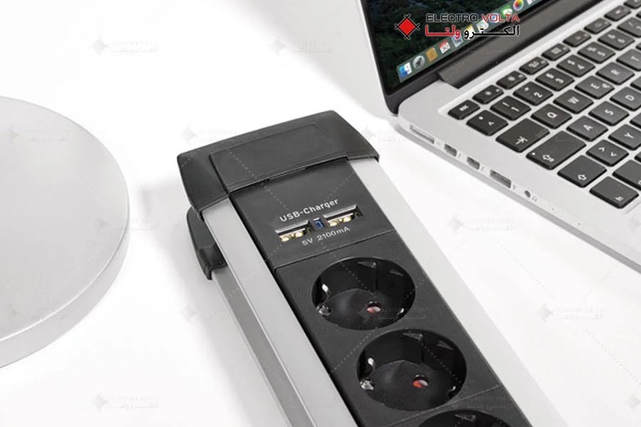 سیم رابط 6 خانه + 2 پورت USB پریمیوم آلولاین برننشتول