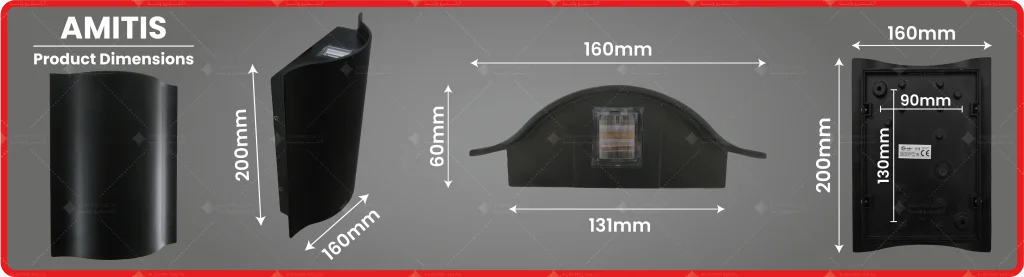 ابعاد چراغ آمیتیس led 4m