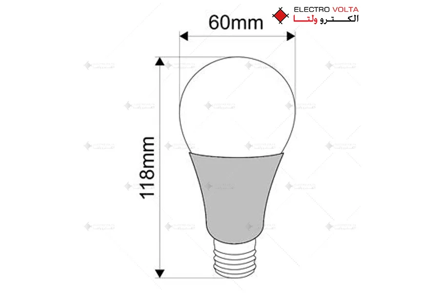 لامپ حبابی 9 وات افراتاب 5 لامپ حبابی 9 وات افراتاب