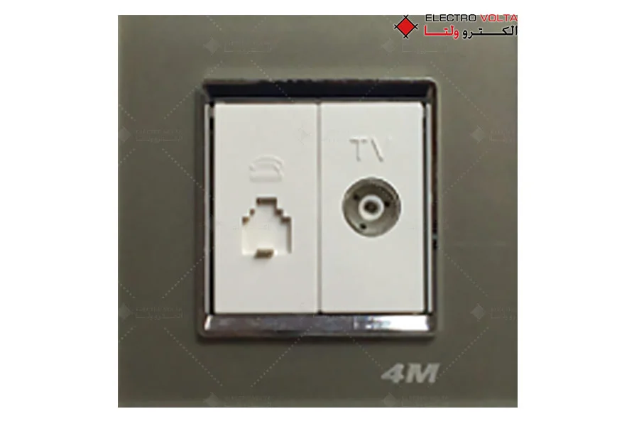 پریز تلفن و آنتن مدل ماهور 1 پریز تلفن و آنتن مدل ماهور