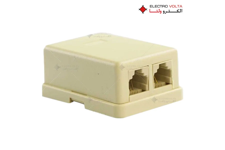 سوکت دوقلو روکار چسبی 3 سوکت دوقلو روکار چسبی