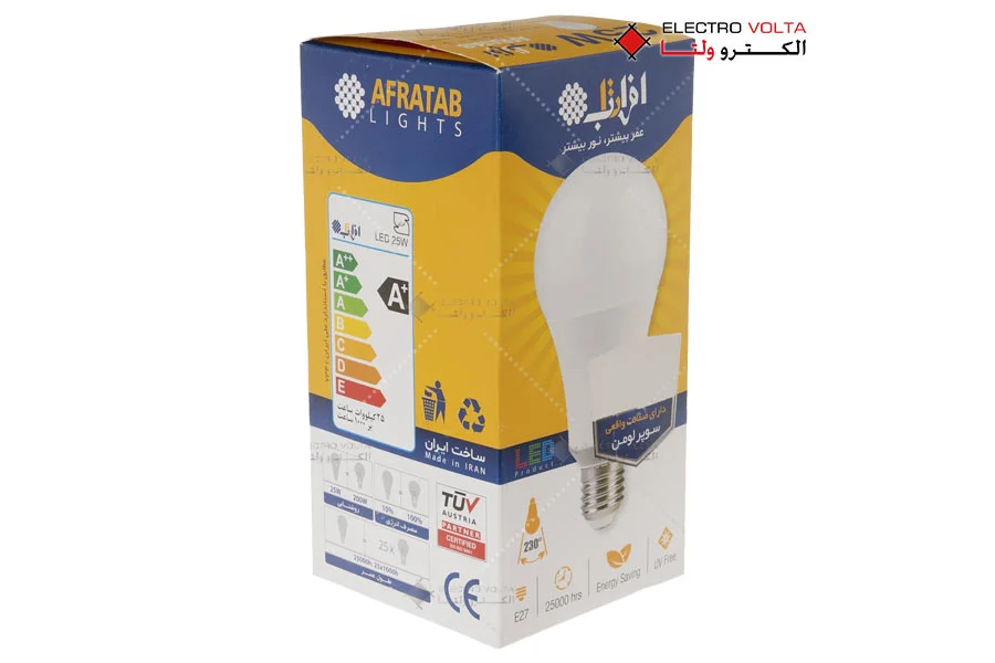 لامپ حبابی 25 وات افراتاب 3 لامپ حبابی 25 وات افراتاب