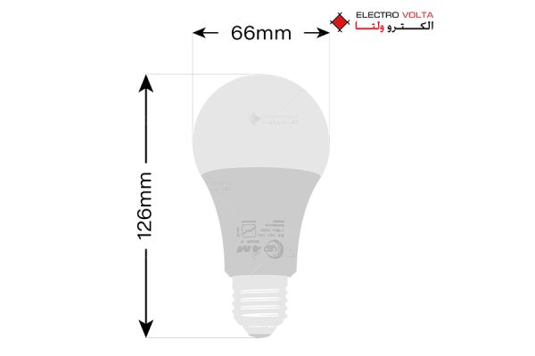 لامپ ال ای دی حبابی 12 وات LED 4M ابعاد