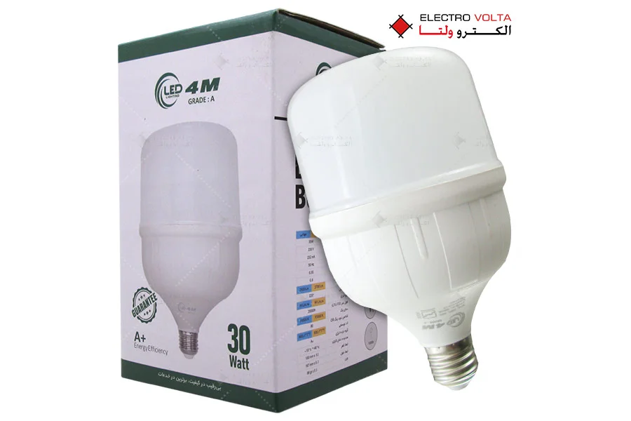 لامپ ال ای دی 30 وات LED 4M 3 لامپ توان بالا ال ای دی 30 وات LED 4M