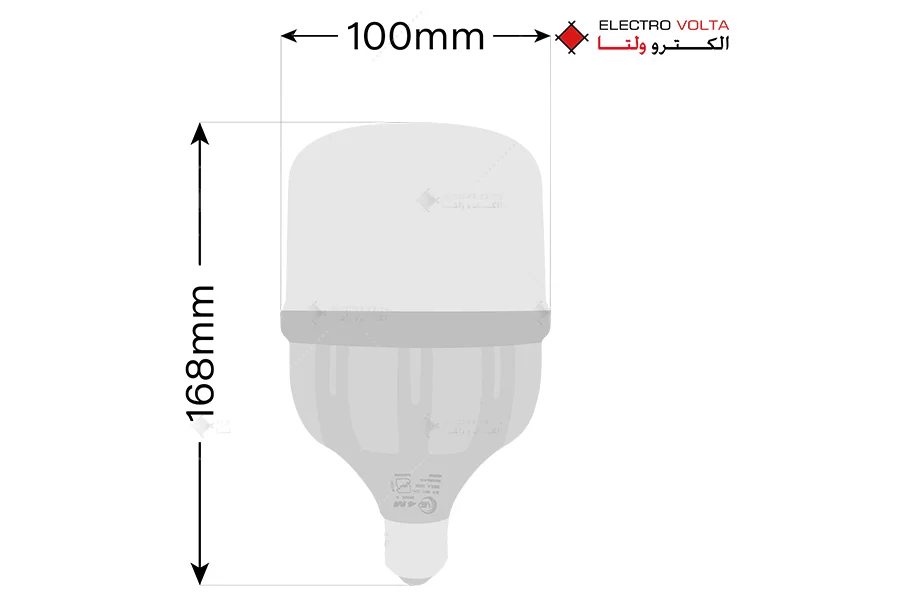 لامپ ال ای دی 30 وات LED 4M 4 لامپ ال ای دی 30 وات LED 4M ابعاد
