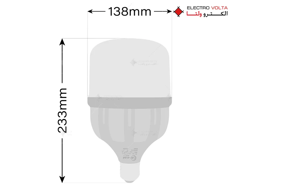 لامپ ال ای دی 50 وات LED 4M 4 لامپ ال ای دی 50 وات LED 4M ابعاد