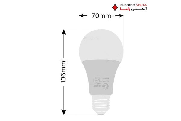 لامپ ال ای دی حبابی 15 وات LED 4M ابعاد