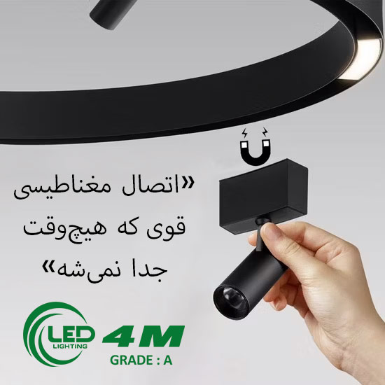 چراغ مگنتی کرو ریلی 12 وات - LED4M