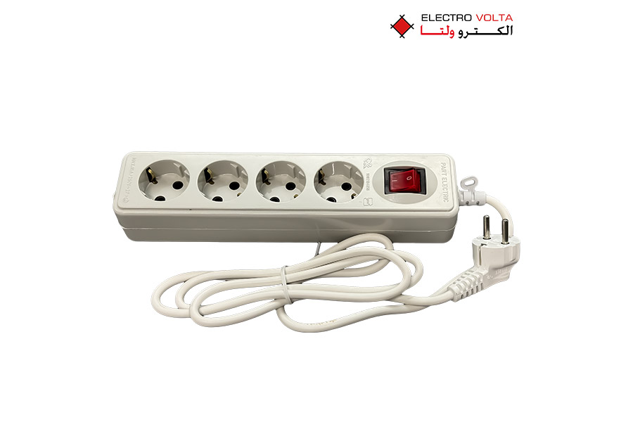 چند راهی برق پارت الکتریک مدل نیک با کابل 1.8 متری