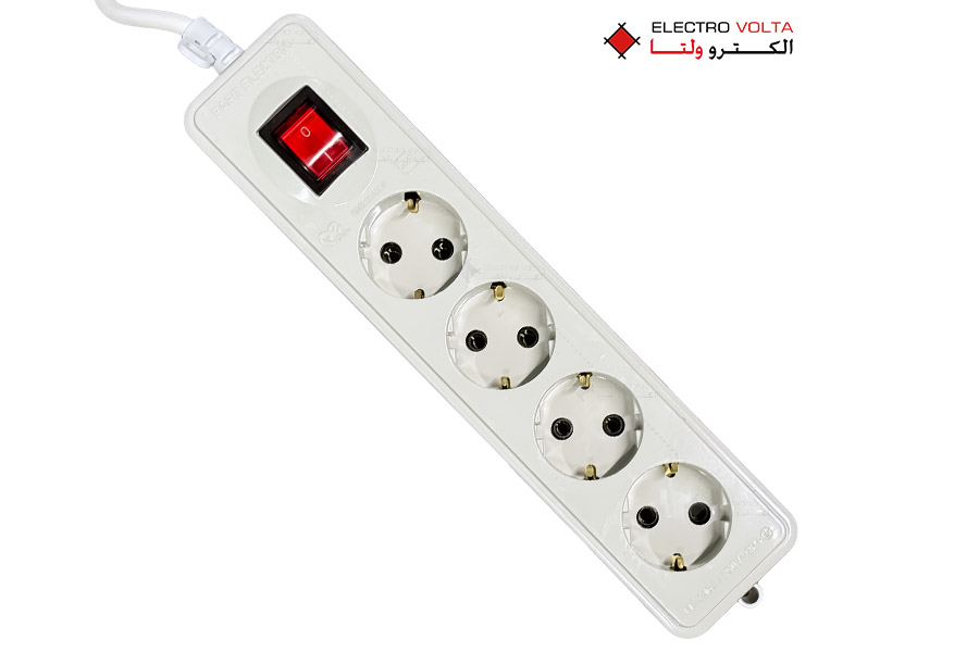 چند راهی برق ارت دار پارت الکتریک کابل 1.8 متری مدل نیک