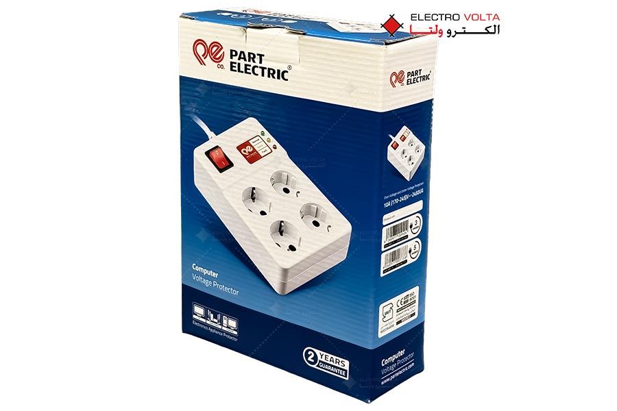 چند راهی برق و محافظ پارت الکتریک کابل 3 متری