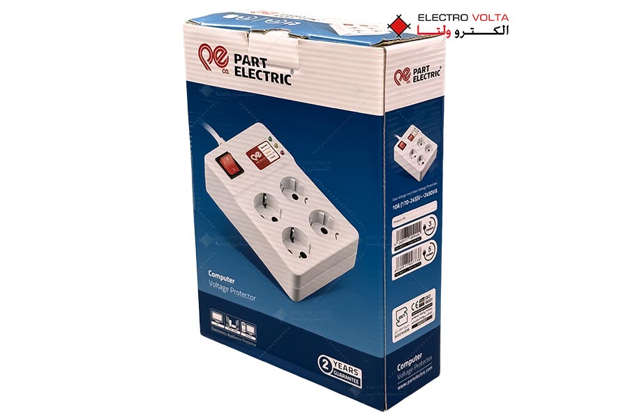 چند راهی برق و محافظ پارت الکتریک کابل 5 متری