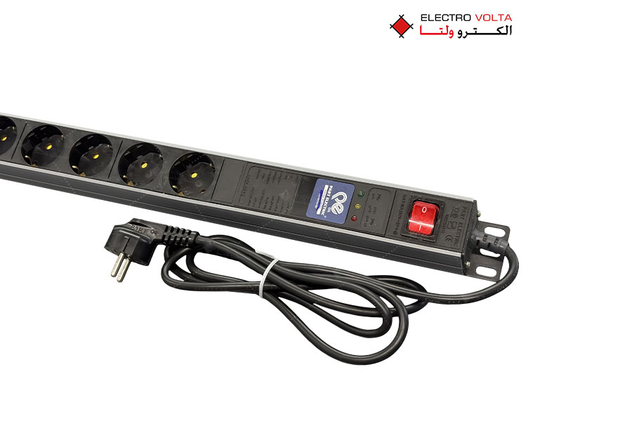 محافظ رک مونت پارت الکتریک 8 خانه مدل PE5144 با کابل 1/8 متر