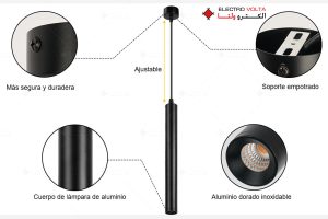 چراغ استوانه ای آویز آراز 7 وات